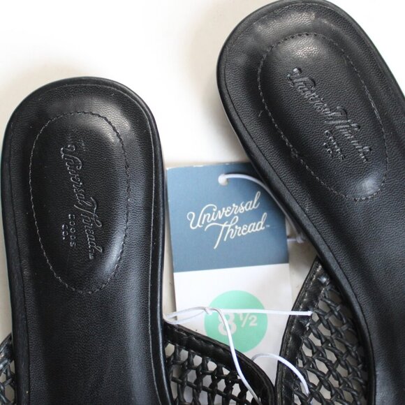 Universal Thread Target Women's Black Faux Leather Jen Mules Flats Size 8.5 NWT - Picture 3 of 5